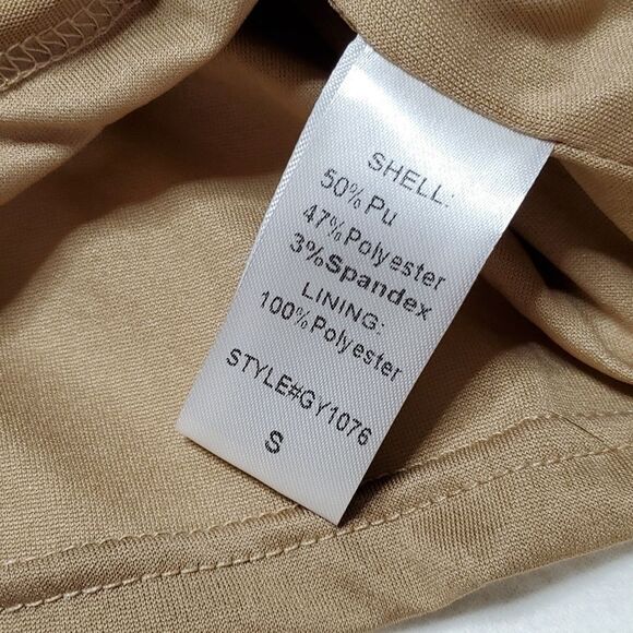 Do+Be Tan Faux Leather Mini Dress - Picture 2 of 5